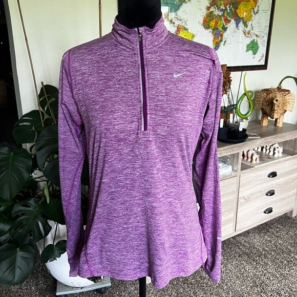 Nike Women's Heathered Purple Long Sleeve Top - Picture 1 of 10